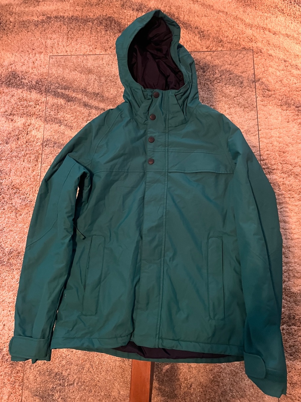Burton Teal Green Hooded Snow Jacket